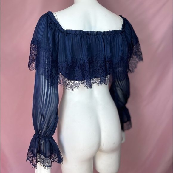 🅽🅴🆆 Tularosa Annie Crop Top in Iris Blue, women's size XS - Picture 15 of 17